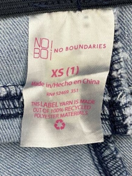 No Boundaries Womens Jeans Size XS 1 Elastic Waist Light Wash Flare High Rise - Picture 4 of 8
